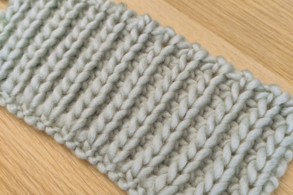 Envers côte perlée